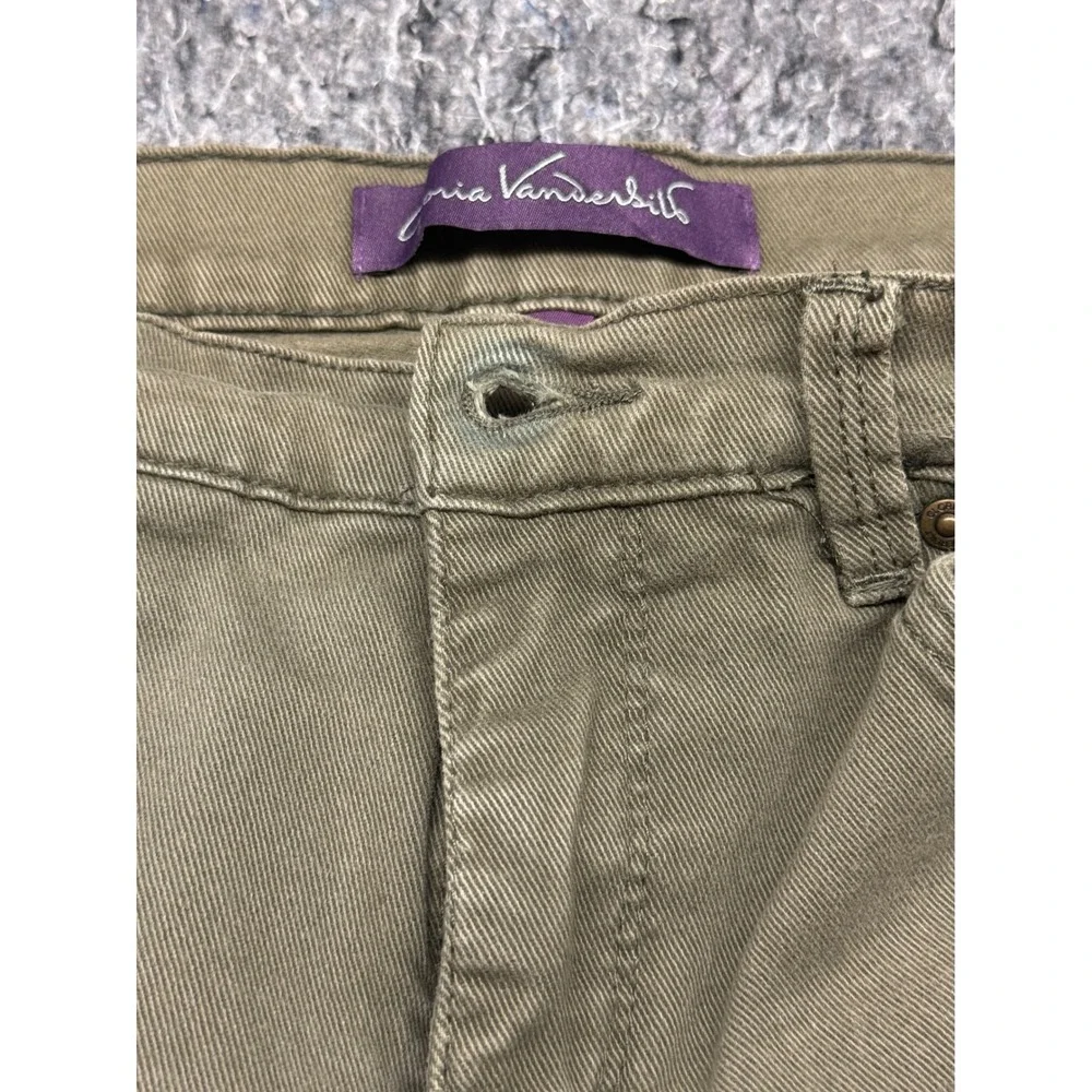 Gloria Vanderbilt Amanda‎ High Rise Tapered Jeans Olive Green Size 6 Short
